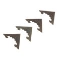 thumbnail image 4 of 12 cajas de madera para regalo de joyería, protectores decorativos de esquina de bronce, cubierta de borde S, 4 of 12