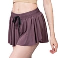 thumbnail image 2 of Jumpingount Pantalones cortos deportivos de cintura alta para niñas, entrenamiento atlético, pantalones cortos de Yoga, entrenamiento, gimnasio, Ropa, zapatos y accesorios Miscelánea Púrpura L, 2 of 6