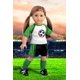 thumbnail image 2 of Colecciones DreamWorld - Soccer girl - Traje de fútbol de 4 piezas - Camisa, pantalones cortos, calcetines y zapatos - Ropa para muñecas American girl de 18 pulgadas (muñeca no incluida) DreamWorld Collections DWC-1120, 2 of 2
