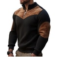thumbnail image 3 of Ceisia Men's Casual Striped Half Button Round Neck Pullover with Pocket Daily Fashion Top Gift, 3 of 8