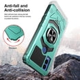 thumbnail image 4 of Spy Case for Cricket Innovate E 5G Case w/Tempered Glass Screen Protector Ring Car Mount Kickstand Hybrid Hard PC Soft TPU Shockproof Protective Phone Case - Teal, 4 of 7