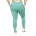 thumbnail image 3 of Women's High Waist Pocket Activewear Leggings, Dusty Jade, Full Length, 3XL, 3 of 5