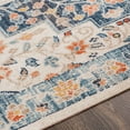 thumbnail image 4 of Livabliss Outdoor Rugs, 5x7 Huntington Beach Traditional Navy Area Rug for Patio, Porch, Deck, Backyard, Waterproof Indoor Outdoor Carpet (5'3" x 7'), 4 of 7