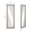 Light Grey Wood Framed Full Length Wall or Leaner Mirror 19"x57" by