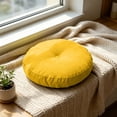 thumbnail image 6 of Round Thick Floor Pillow , Soft Seat Cushion Cozy Seat Pad Pads for Bedroom Living Room Office Chair Sofa , 16.5In Yellow, 6 of 7