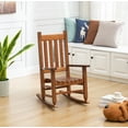 thumbnail image 2 of BplusZ Paint Wood Child's Porch Rocker Rocking Chair Indoor, Brown, 2 of 8