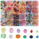 thumbnail image 1 of 1 caja de 1710 cuentas acrílicas bicono facetadas de colores, cuentas de vidrio, redondas, cúbicas, facetadas, briolette, transparentes, pequeñas cuentas espaciadoras sueltas., 1 of 5