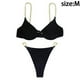thumbnail image 2 of Conjunto de bikini de 2 piezas con tiras de cadena de metal sexy para mujer, 2 of 6