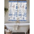 thumbnail image 6 of Navy Blue Coastal Bedroom Curtains 63 Inches length, Summer Nautical Lighthouse Starfish Window Treatment Curtain Drapes, Rod Pocket Curtain Panels for Living Room Kitchen, 42"x63", 2 Panels, 6 of 7