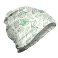 thumbnail image 1 of Retro Unisex Beanie, Green Tones Sketchy Leaves, Hiking Outdoors, White and Multicolor, by Ambesonne, 1 of 1