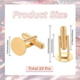 thumbnail image 2 of 1 Box 20Pcs 12mm Blank Gold Cufflinks Round Cufflinks Bulk Alloy Brass Button Tray Flat Small Business Suits Studs Settings Cuff Link for DIY handcrafting, 2 of 7
