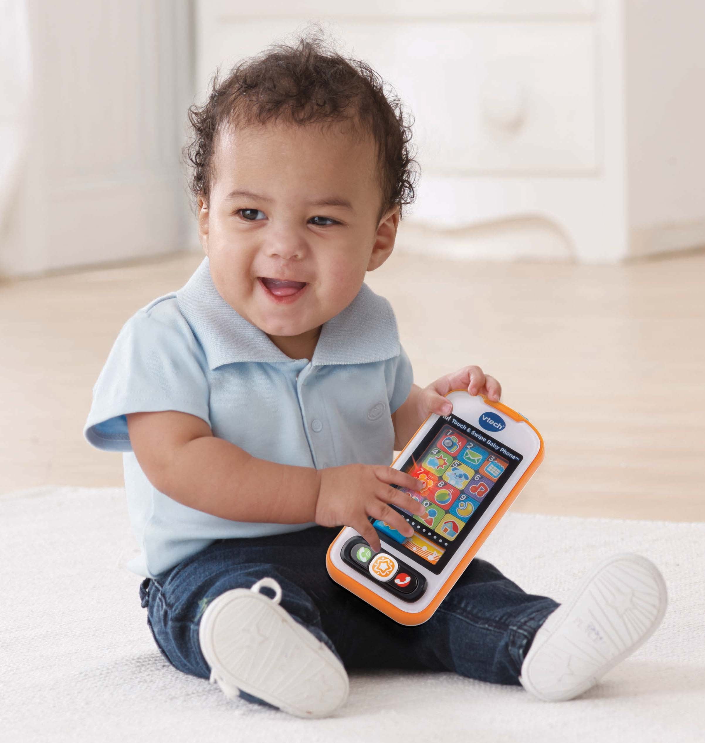 Frustration Free Packaging Orange VTech Touch and Swipe Baby Phone