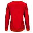 thumbnail image 4 of IROINID Hauts à Manches Longues pour Femmes Col Rond Imprimé Ample Chandail à Capuchon, Rouge, 4 of 5