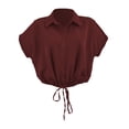 thumbnail image 1 of Blusa George para Dama Camisera Tipo Kimona con Ajustadores en Ruedo Vino Talla EG, 1 of 4