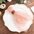 thumbnail image 6 of BalsaCircle 5 Dusty Rose Sheer Crinkled Organza Dinner Table Napkins Wedding Party Events Reception Decorations Supplies, 6 of 8