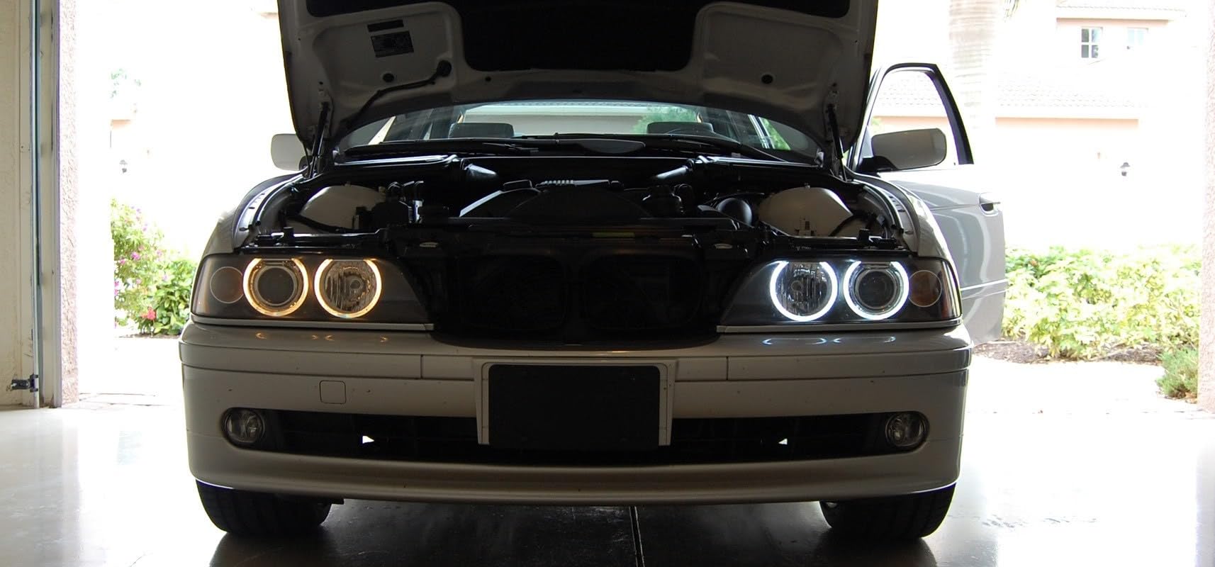iJDMTOY White LED Angel Eye Ring Marker Bulbs Compatible With BMW 5 6 7 Series X3 X5 (E39 E53 E60 E63 E64 E65 E66 E83), 7000K White