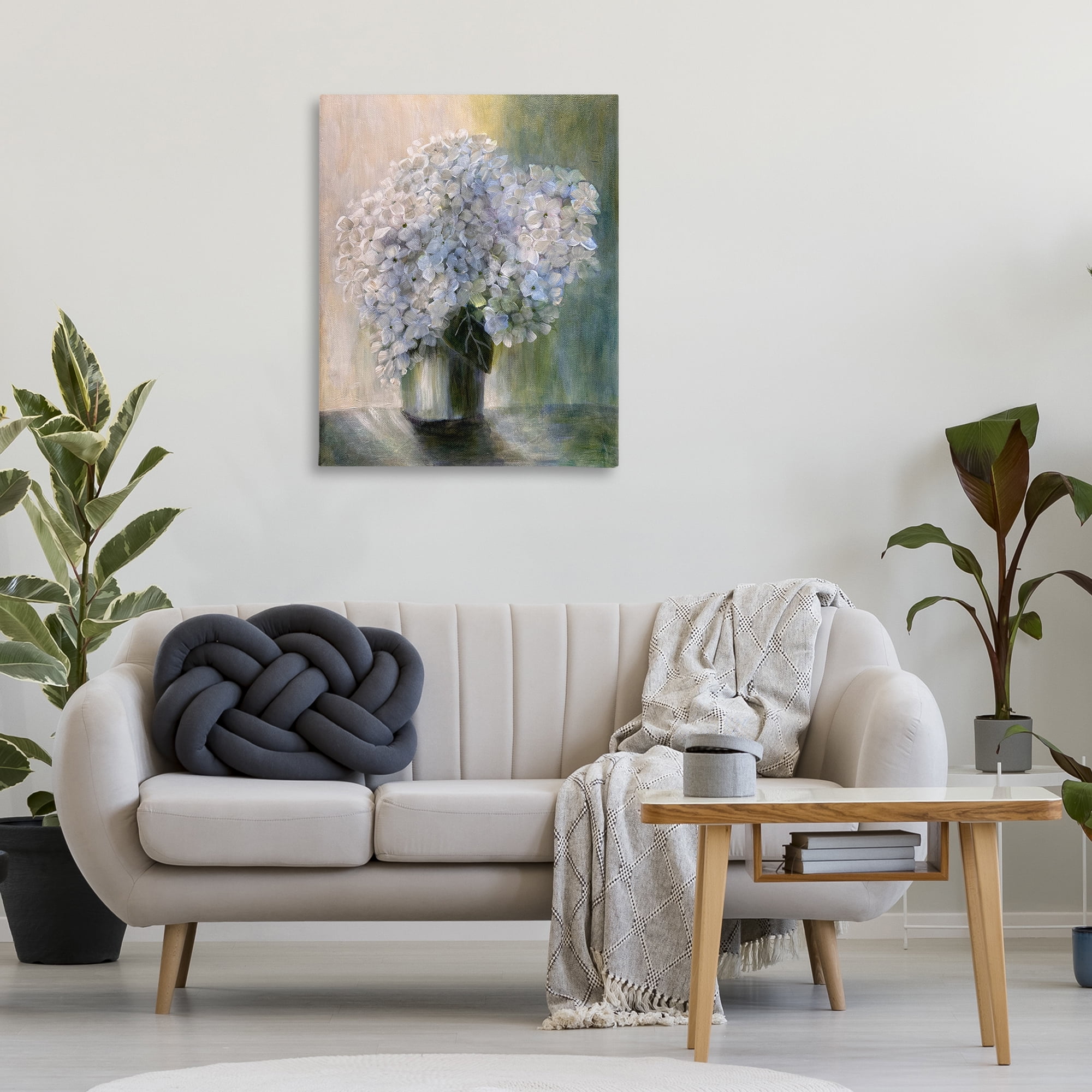 Stupell Industries Hydrangea Still Life Botanical & Floral Painting Gallery Wrapped Canvas Art Print Wall Art, 30 x 40