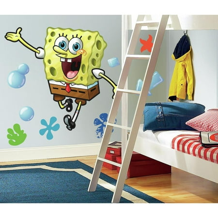 Spongebob Wall - SPONGEBOB SQUAREPANTS Giant Wall Decals Nickelodeon Mural Kids Room Decor Stickers
