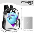thumbnail image 2 of Adventure Kirby Clear Backpack 17 Inch Transparent Bag Laptop Daypack Large Capacity Clear Through Backpack Travel Bag, 2 of 8