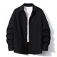thumbnail image 1 of pstuiky Camisas de invierno de manga larga para hombre, Camisa/top informal de manga larga a rayas con solapa y manga larga para hombre salir tops l, 1 of 6