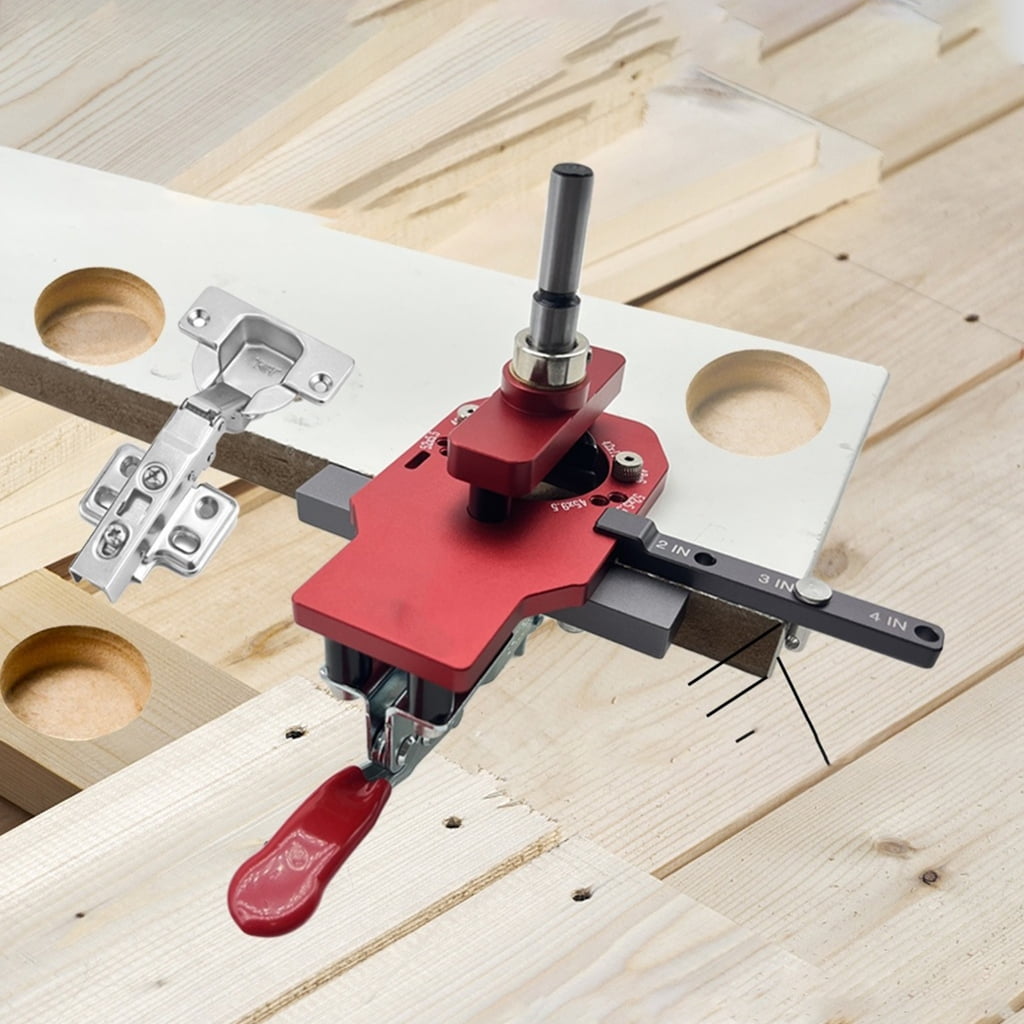 MOMOJIA Multipurpose Hinge Jig 35mm Hole Drilling Guide for Accurate Cabinet Assembly