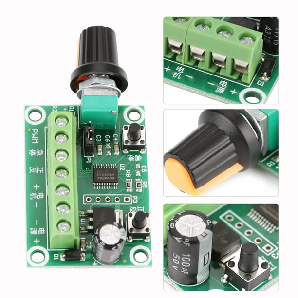 Regulador de ancho de pulso, motor sin escobillas de 6-30 V CC Controlador de velocidad de ancho de pulso Controlador de velocidad del motor Altamente recomendado