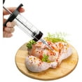 thumbnail image 7 of Waloo Marinade Stainless Steel Injector Syringe: 2-Pack PVC 1 oz. Black. Ideal for BBQ Grilling, 7 of 7