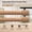 Light Wood, variant on Heavy Duty White Curtain Rod Adjustable 72-144 Inches Window Drapery Rod with Wood Grain Finials