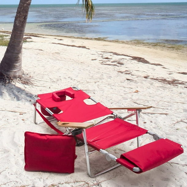 Ostrich Deluxe Padded Sport 3 in 1 Beach Chair Red Walmart