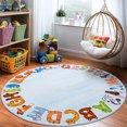thumbnail image 3 of SARAG Children's Playmat 47inch Large Round Alphabet Rugs Large Round Puzzle Rugs ABC Educational Rugs For Kids Boys Girls Kindergarten Decorative Soft Crawling Floor Mats Children's Bedside Rugs, 3 of 10
