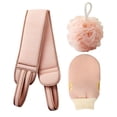 thumbnail image 1 of Bath Strap Exfoliating Bath Scrub Strap Back Scrubber with Glove & Shower Ball, 1 of 8