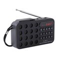 thumbnail image 3 of guohui Mini Portable Fm Radio Pocket Rechargeable Radio Mp3 Player with Speaker Support Black, 3 of 8