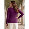thumbnail image 3 of Jessica London Women's Plus Size Ribbed Keyhole Pullover Sweater, 3 of 4