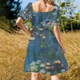 thumbnail image 5 of Water Lilies by Monet Dress beach outfits for women dresses with long sleeves dresses for woman 2024, 5 of 7