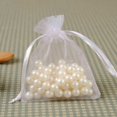 thumbnail image 2 of Luckyn 50 Pcs Small White Organza Bags Drawstring Favour Pouches Gift Voile Net Bags, 2 of 7