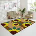 thumbnail image 4 of Coolnut Area Rug Retro Sunflower Pattern Nursery Rug Floor Mat Kids Playing Mat 7' x 5' (80 x 58 in) for Living Room Bedroom, 4 of 6