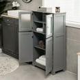 thumbnail image 5 of Costway Bathroom Floor Storage Cabinet Kitchen Cupboard with Doors&Adjustable Shelf Grey, 5 of 10