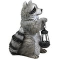thumbnail image 3 of YTC SUMMIT North American Raccoon Statue Holding Solar Powered Lantern LED Light Patio Decor Indoor Outdoor Racoon, 3 of 5