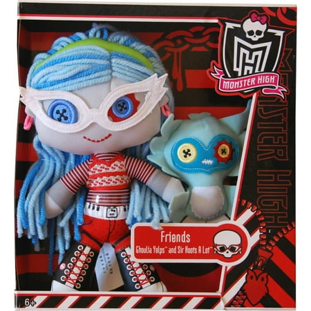 Monster High Friends Plush Ghoulia Yelps and Sir Hoots A Lot 2011 Mattel W2567