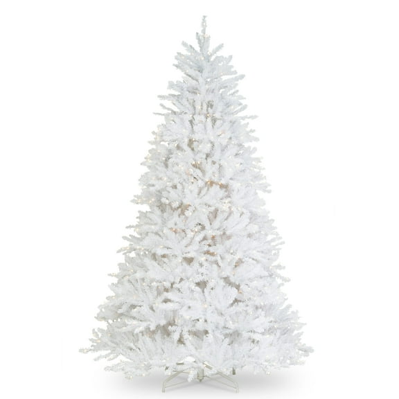 National Tree Company 7 ft. Dunhill White Fir Tree with Clear Lights