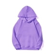 thumbnail image 3 of Garbnen Trendy Hoodies for Teen Girls Purple Long Sleeve Lightweight Sweatshirt with Pocket Fall Fleece Preppy Cute Clothes for Teen Girls 4-5 Years, 3 of 4
