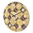 thumbnail image 3 of Designart 'Retro Pattern With mosaic style' Mid-Century Modern Wood Wall Clock, 3 of 5