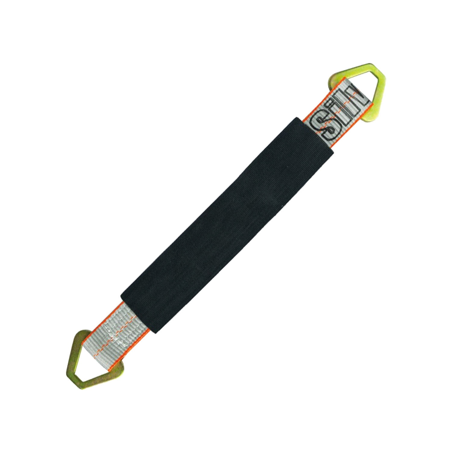 VULCAN Car Tie Down Axle Strap with Wear Pad 3Ply Stiff 2 Inch x 22 Inch Silver Series