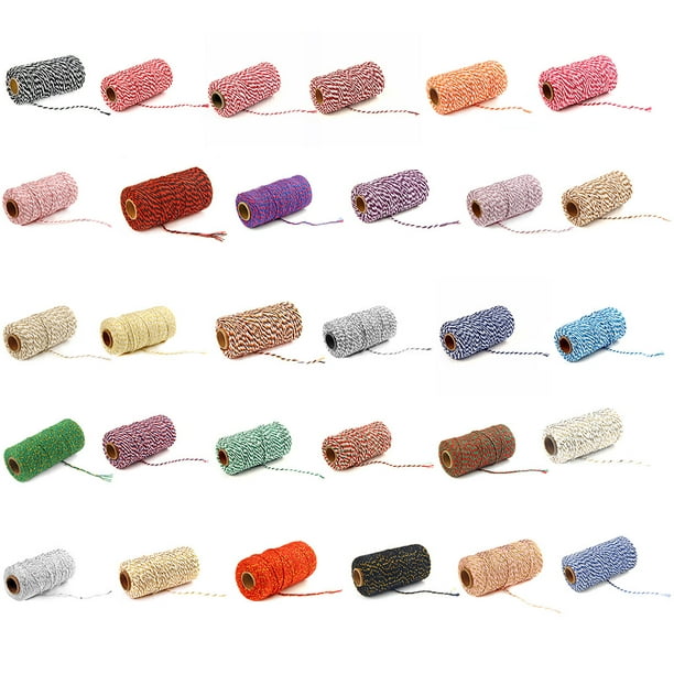 2mm 100m DIY Cotton Thread Colorful Cord braiding thread 2mm decorative  String Strap Decorative Rope Wire Clothes Making Supplies 