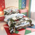 thumbnail image 2 of Manfei Winter Holiday 7-Piece King Bedding,Festive Christmas Snowman King Bed in a Bag,Xmas Reversible, 2 of 7