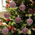 thumbnail image 6 of Shatterproof Christmas Ornaments Painted Vintage Tree Hanging Baubles Decorative Gift Set Holiday Party Red 12 Pack, 6 of 9