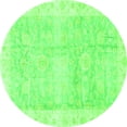 thumbnail image 1 of Ahgly Company Indoor Round Oriental Green Traditional Area Rugs, 4' Round, 1 of 4