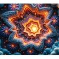 thumbnail image 4 of Neon Geometric Star Banner Backdrop Futuristic Cosmic Wall Art for Party Decorations Events Room Decor Photography Props and Background, 4 of 4