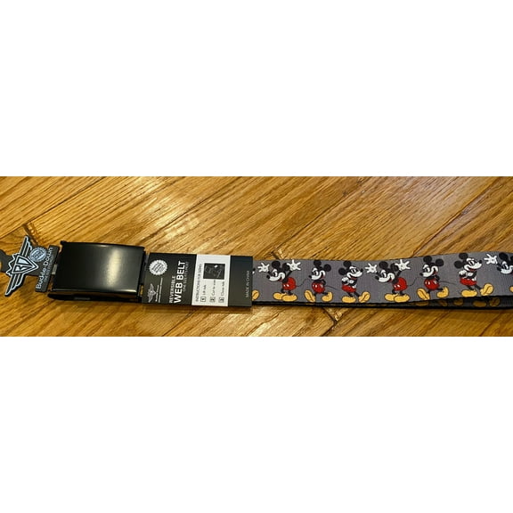 Buckle-Down Reversible Web Belt Mickey Mouse Bottle Opener Buckle Adjustable Disney