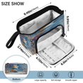 thumbnail image 3 of Nylon Fish Mouth Pencil Case with Large Capacity Zipper Pencil Pouch Fox Wearing Blue Scarf Pencil Bag Organizers, 3 of 7